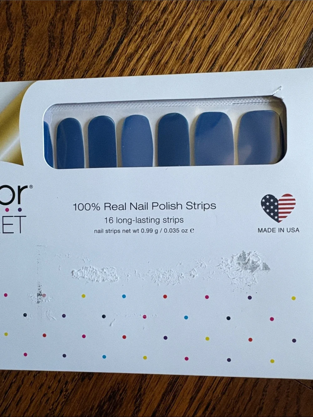 NWT Color Street Blue, Purple & Black Patterned Nail Polish Strips - 3 Pack